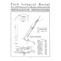 Radio Antenna Assembly - Closed Car - Mercury - 1940 Ford Car  