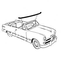 Header Bow Seal - On Top of Windshield - 1949-51 Ford Car