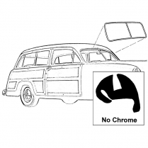 Windshield Seal - No Groove for Chrome - Late 1950-51 Ford Station Wagon