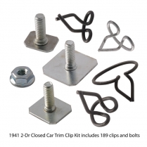 Body Trim Clip Kit - 2 Door Closed Car - 1941 Ford Car  