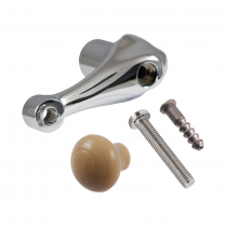 Quarter or Vent Window Crank Handle Kit - Light Tan Knob - 1941 Ford Car
