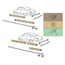 Body Trim Clip Kit - All except Crestliner, Wagon & Sedan Delivery - 1951 Ford Car