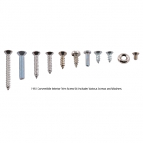 Interior Trim Screw Kit - Stainless - Convertible - 1951 Ford Car  