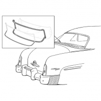 Back Glass Seal - with Groove for Chrome - 1951 Mercury Car