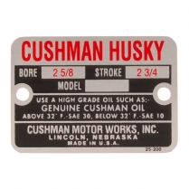 Engine Nameplate Emblem - 2 5/8" Bore - 1949-58 Cushman Scooter