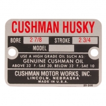 Engine Nameplate Emblem - 2  7/8" Bore - 1949-58 Cushman Scooter
