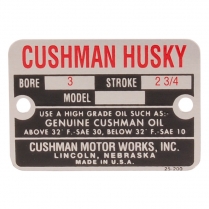 Engine Nameplate Emblem - 3" Bore - 1956-58 Cushman Scooter
