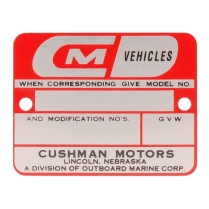 Frame Tag Nameplate Emblem - Eagles  - 1962-65 Cushman Scooter