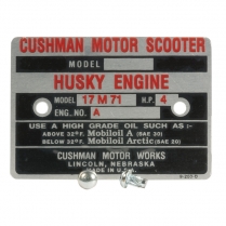 Engine Nameplate Emblem - 50 series - 1944-47 Cushman Scooter