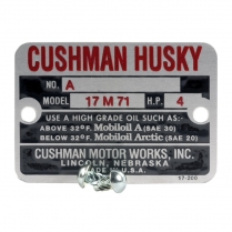 Engine Nameplate Emblem - 50 series - 1947-48 Cushman Scooter