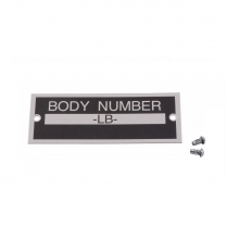 Body Number Plate - 1933-34 Ford Car  