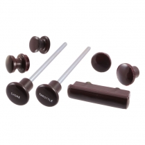 Dash Knob Set - Maroon - Standard - 1935 Ford Car