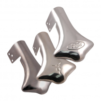 Exhaust Deflectors - Stainless Steel - Ford Script, V8 or Plain - Ford Licensed - 1932-96