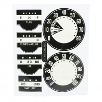 Instrument Panel Face Decal Set - 1948-50 Ford Truck