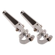 Buddy Pegs - Chrome - Clamp On - 1950-65 Cushman Scooters 