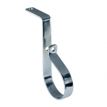 Muffler Clamp - Front - Chrome - Eagles - 1950-55 Cushman Scooter