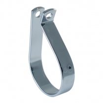 Muffler Clamp - Rear  - Chrome - Eagles - 1950-55 Cushman Scooter