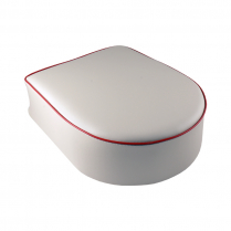 Buddy Seat - White/Red - Standard Eagles - 1950-65 Cushman Scooters 