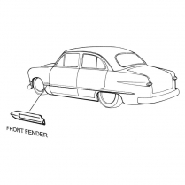 Fender Molding - 1949-50 Ford Car  