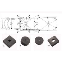 Body To Frame Pad Kit - 1949-50 Ford Car