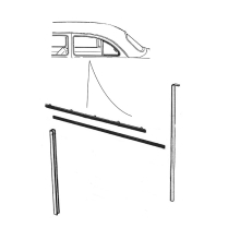 Quarter Window Glass Anti-Rattler Kit - 2 Door Sedan - 1949 Ford Car