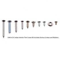 Interior Trim Screw Kit - Stainless - 4 Door Sedan - 1949 Ford Car  