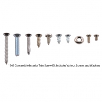 Interior Trim Screw Kit - Stainless - Convertible - 1949 Ford Car  