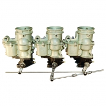 Carburetor & Linkage Kit - 3 Carb set up - 1938-53 Ford Truck, 1938-53 Ford Car