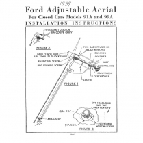 Radio Antenna Assembly - Closed Car - Mercury - 1939 Ford Car  