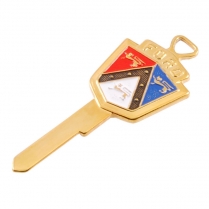 Key Blank - Ignition and Door - Anniversary Crest - 1932-52 Ford Truck, 1932-51 Ford Car