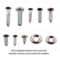 Interior Trim Screw Kit - Stainless - Cabriolet - 1932 Ford Car