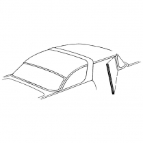 Windshield Post To Door Seals - Crown Victoria - 1955-56 Ford Car