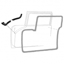 Front Door At Belt Inner Seals - Pair - 1955-56 Ford Car, 1955-57 Ford Thunderbird