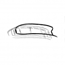 Back Glass Seal - with Groove for Chrome - Victoria, Club Sedan, Mainline & Customline Sedans - 1955-56 Ford Car