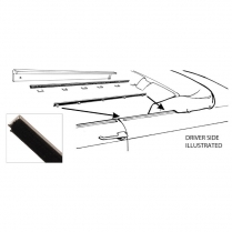 Quarter Window Glass Anti-Rattler Kit - Right - Covertible - 1955-56 Ford Car  