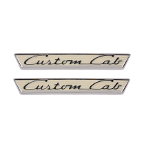 Door Emblems - Custom Cab - 1955-56 Ford Truck
