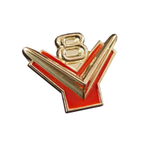 Glove Box Door Emblem - "V-8" - 1955-56 Ford Car