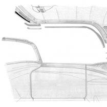 Roof Seal - Front of Flapper - Retractable - 1957-58 Ford Car