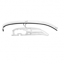 Dash Garnish Molding Seal - w/o A/C - 1957-58 Ford Car