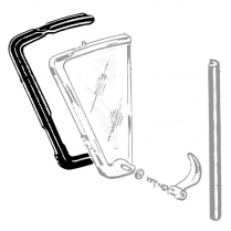 Vent Window Rubber Seals - 2 & 4 Door Sedans, Ranchero & Sedan Delivery - 1957-58 Ford Car, 1958 Ford Edsel