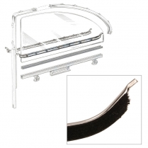 Quarter Window Anti-Rattler Kit - Right - 2 Door Sedan - 1957-58 Ford Car  