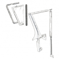 Back Edge of Vent Window Seals - Convertible, Retractable & 2 & 4 Door Hardtop - 1957-58 Ford Car