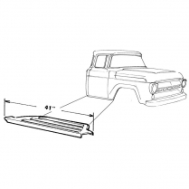 Running Board Step Plate - RH - 1957-60 Ford Truck