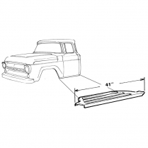 Running Board Step Plate - LH - 1957-60 Ford Truck