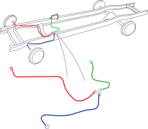 Brake Lines - Prebent - Front Axle - 1957-60 Ford Truck