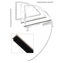 Quarter Window Glass Anti-Rattler Kit - Left - Covertible - 1952-54 Ford Car  