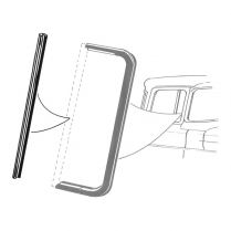 Back Edge of Vent Window Seals - Rubber Only - 1953-60 Ford Truck    