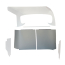 Behind Seat Interior Trim Panel - Gray - 1953-55 Ford Truck