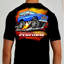 Classic Ford BRONCO - Black with Full Color Graphics T-Shirt