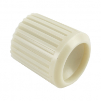 Radio Knob - White w/White Plastic Insert - Flat Shaft - 1960-63 Ford Car